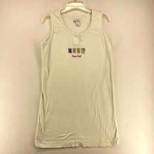 Cuffy's "Cape Cod" White Cover-up Cotton Dress Women Size‎ M